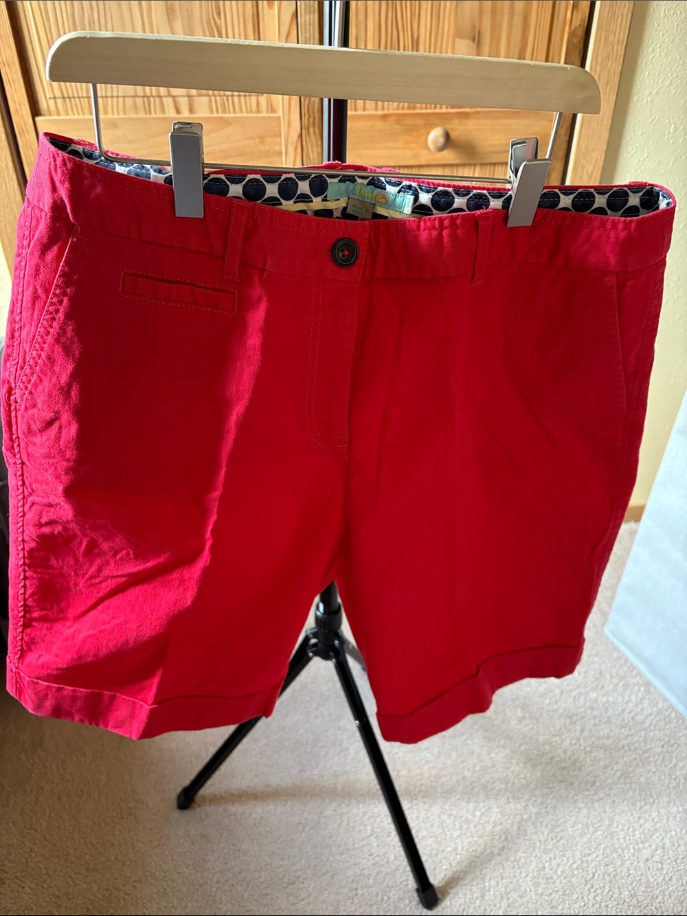 Boden Bright Red Chino Bermuda Shorts